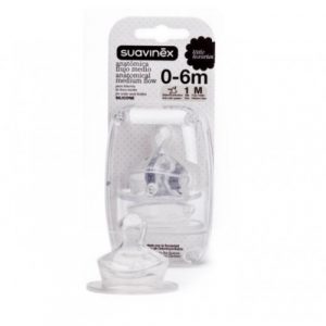 حلمتان متوسط التدفق من 0_6 شهور من سوافينكس – Suavinex Two medium flow nipples of 0_6 months,