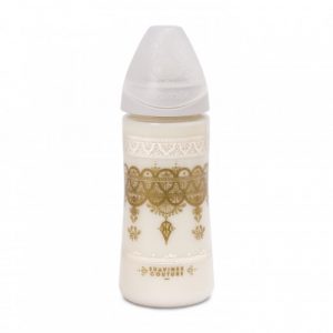 زجاجة رضاعة سيليكون فاخرة سعة 360 مل من سوافينكس- رمادي – Suavinex – Premium Silicone Feeding Bottle 360ml – Grey