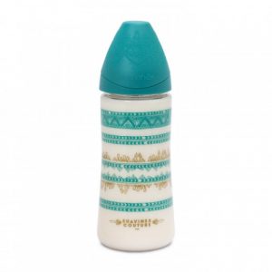 زجاجة رضاعة سيليكون فاخرة من سوافينكس 360 مل – أخضر – Suavinex – Premium Silicone Feeding Bottle 360ml – Green