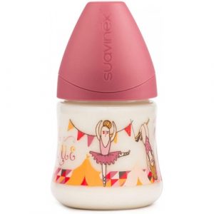 زجاجة رضاعة للأطفال فيزيولوجية من سوافينكس سعة 150 مل ، زهري – Suavinex Feeding Bottle for Babies Physiological 150 ml, Pink