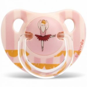 لهاية سيليكون تشريحية من سوافينكس 6-18 متر باليرينا وردية قطعة واحدة – Suavinex Anatomical Silicone Pacifier 6-18m Pink Ballerina 1pc
