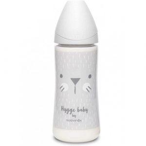 زجاجة شعيرات سوافينكس هايج بريميوم – رمادي 360 مل – Suavinex Hygge Premium Whiskers Bottle – Grey 360ml