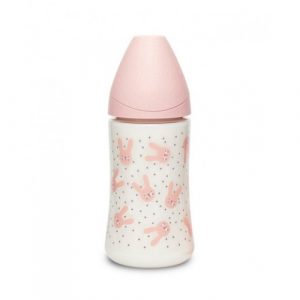 زجاجة هيج أرنب النعناع من سوافينكس – وردي 270 مل – Suavinex Hygge Rabbit Mint Bottle – Pink 270 Ml