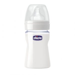 زجاجة شيكو ناتشر زجاج سيليكون (150 مل) – Chicco Nature Glass Bottle Silicone (150 ml)