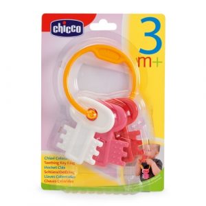 ميدالية التسنين من شيكو – زهري – Chicco Teething Key Ring – Pink