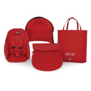 مجموعة قطع عربة أطفال تشيكو أوربان – أحمر – Chicco Urban Stroller Color Pack- Red Wave
