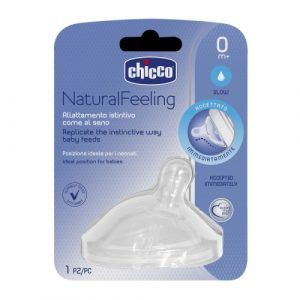 حلمة قريبة للرضاعة الطبيعية ذات تدفق  عادي (+0 شهر) من تشيكو – Chicco Natural Feeling Teat (0M+) Regular Flow 1 Piece