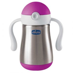 كوب رائع من الفولاذ المقاوم للصدأ 237 مل من شيكو  باللون الزهري – Chicco – Inox Power Cup 237ml – Pink
