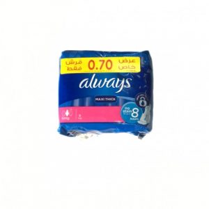ماكسي سميكة من أولويز ، 8 فوط – Always Maxi Thick, 8 Pads