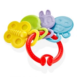 عضاضة اطفال من بيبي جيم, أحمر – Babyjem Teether Rattle, Red