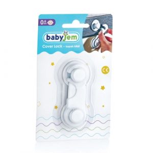 غطاء قفل من بيبي جيم ، أبيض – Babyjem Cover Lock, White