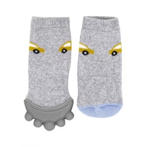 جوارب عضاضه من بيبي جم – لون ازرق – BabyJem Teether Sock Boys – Blue