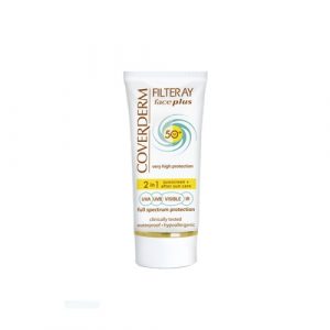 واقي شمس للوجه عالي الحماية للبشرة الدهنية 50مل من كوفيرديرم – Coverderm – Filteray Face Plus SPF 50 Very High Protection Face Cream For Oily Acneic Skin (50Ml)