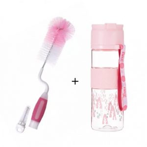 عبوة فارلين (كوب شرب فارلين تريتان – المرحلة 4 ، 500 مل – وردي + زجاجة فارلين وفرشاة حلمة ، وردي) – Farlin Package ( Farlin Tritan Drinking Cup-stage 4, 500ml – Pink + Farlin Bottle & Nipple Brush, Pink )