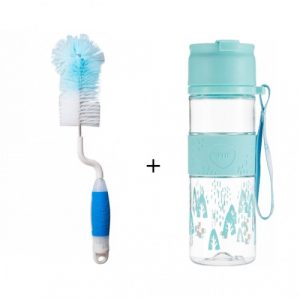 عبوة فارلين (كوب شرب فارلين تريتان – المرحلة 4 ، 500 مل – أزرق + زجاجة فارلين وفرشاة حلمة ، أزرق) – Farlin Package ( Farlin Tritan Drinking Cup-stage 4, 500ml – Blue + Farlin Bottle & Nipple Brush, Blue )
