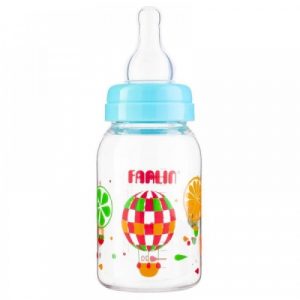 رضاعة للزينة من فارلين ، 120 مل ، أزرق – Farlin Decorative Feeding Bottle, 120ml, Blue