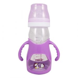 رضاعة بلاستيك من فارلين اللون البنفسجي 250مل – Farlin Feeding Bottle Plastic for Baby, 250ml, Purple