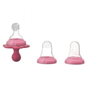 مجموعة عضاضات الأطفال اللون الزهري من فارلن – Farlin Grip & Bite Lollipops Baby Oral Set, Pink