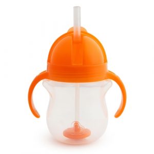كوب ثقيل الوزن للشرب – 207 مل (برتقالي) من مانشكين – Munchkin Click Lock Weighted Flexi-Straw Cup – 207 ml (Orange)
