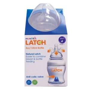 زجاجة رضاعة من منشكن لاتش، 4 أوقية / 120 مل – Munchkin Latch 4oz/120ml Bottle