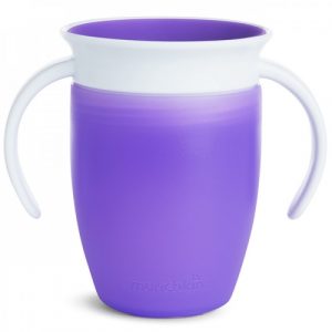 كوب ميراكل ذو 360 درجة من مانشكين- 7 اونص- بنفسجي – Munchkin Miracle 360 Cup- 7oz- Purple