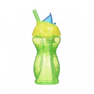 كوب ضد الانسكاب مع قفل من منشكن مايتي جريب  9 اونصة   – زهري – Munchkin Click Lock  Flip Straw Cup, 9 ounce – Green