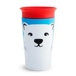 كوب للشرب ذو 360 درجة  266 مل – بتصميم الدب القطبي من منشكن – Munchkin – Miracle 360 WildLove Sippy Cup 266 ml – Polar Bea