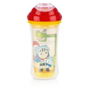 نوبي معزول عدم الانسكاب Clik-It Cool Sipper – 270 مل ، أحمر – Nuby Insulated No-spill Clik-It Cool Sipper – 270 ml, Red