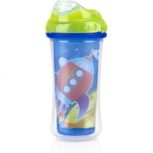 نوبي معزول عدم الانسكاب Clik-It Cool Sipper – 270 مل ، أخضر – Nuby Insulated No-spill Clik-It Cool Sipper – 270 ml, Green
