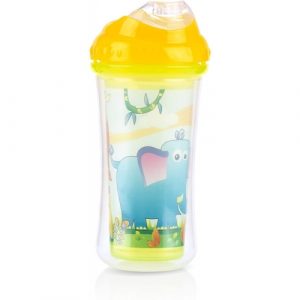 نوبي معزول عدم الانسكاب Clik-It Cool Sipper – 270 مل ، أصفر – Nuby Insulated No-spill Clik-It Cool Sipper – 270 ml, Yellow