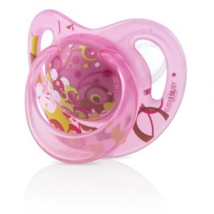 نوبي لهاية سيليكون كلاسيك – لتقويم الاسنان (6-18 شهر) – زهري – Nuby Classic Silicone Pacifier- orthodontic (6-18m) – Pink