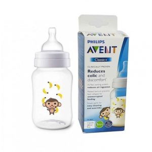رضاعة ناتشورال من فيليبس افينت, 260 مل ,مونكي – Philips Avent Classic+ Baby Bottle 260 ml, Monkey