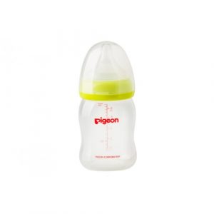 زجاجة الرضاعة (رقبة عريضة) من بيجوين, 160 مل , اخضر فاتح – Pigeon Nursing Bottle (Wide Neck) 160ml