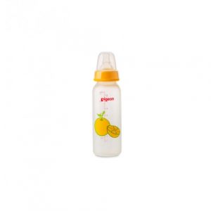 رضّاعة بيجون مزخرفة- (رقبة رفيعة) 120 مل فواكه 1 قطعة – اصفر – Pigeon Decorated Bottle – (Slim Neck) 120 ml Fruits 1PC – Yellow