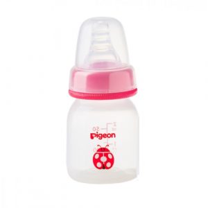 رضّاعة بيجون مزخرفة – (رقبة رفيعة) 50 مل – 1 قطعة – زهري – Pigeon Decorated Bottle – (Slim Neck) 50ml  1PC – Pink