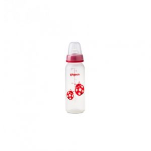 رضّاعة بيجون مزخرفة – (رقبة رفيعة) 120 مل – أحمر – Pigeon Decorated Bottle – (Slim Neck) 120 ml – Red