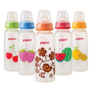 زجاجة مزينة عنق نحيف من بيجن شكل فواكه, 240 مل – Pigeon Decorated Bottle – (Slim Neck)  240ml Fruits 1 PC