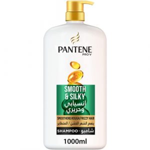 شامبو بانتين برو-في ناعم وحريري للشعر الخشن / المتناثر ، 1000 مل – Pantene Pro-V Smooth & Silky Shampoo for Rough/Frizzy Hair, 1000 ml