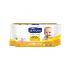 مناديل مبللة للاطفال بالبابونج من سيبتونا ، 64 قطعة – Septona Baby Wipes Chamomile, 64 Pieces