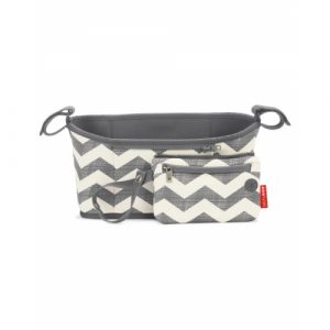 منظم عربات الأطفال من سكيب هوب يونيفرسال: عربة أطفال معزولة للمشروبات والأساسيات ، شيفرون – Skip Hop Universal Stroller Organizer: Insulated Beverage and Essentials Stroller Caddy, Chevron