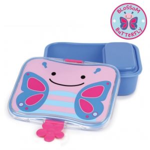 طقم حافظة الطعام للاطفال مع اشكال حديقة الحيوان من سكيب هوب, فراشة – Skip Hop Zoo Lunch Kit – Butterfly