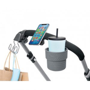 طقم ملحقات عالمي ترول آند كونكت من سكيب هوب, فحم – Skip Hop Stroll & Connect Universal Stroller Accessory Set – Charcoal