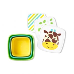 صندوق تخزين طعام للأطفال الصغار ، زرافة من سكيب هوب – Skip Hop Toddler Food Storage Snack Box Set, Giraffe