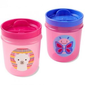 كوب بشكل (الفراشة / اللاما ) من سكب هوب – Skip Hop Two Zoo Tumbler Cups (Butterfly/Llama)