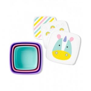 صندوق تخزين طعام للأطفال الصغار ، وحيد القرن من سكيب هوب – Skip Hop Toddler Food Storage Snack Box Set, Unicorn