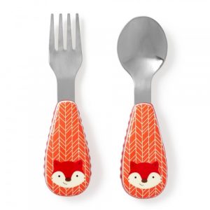 مجموعة أدوات المائدة والشوكة والمعلقة للأطفال الصغار من سكيب هوب, ثعب – Skip Hop Toddler Utensils, Fork and Spoon Set, Fox