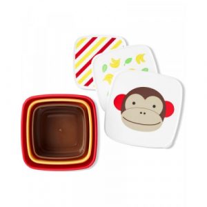 صندوق تخزين طعام للأطفال الصغار ، مونكي من سكيب هوب – Skip Hop Toddler Food Storage Snack Box Set, Monkey