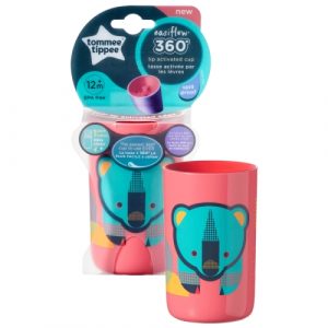 كوب معزول للشرب بلون زهري من تومي تيبي لعمر +12 شهر – Tomme Tippee Easiflow Insulated Cup Pink12m+ 250ml