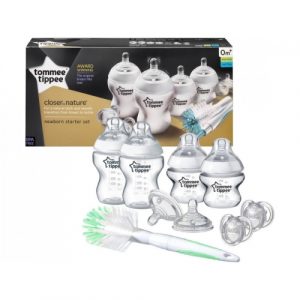 مجموعة أدوات لحديثي الولادة كلوزر تو نيتشر من تومي تيبي ، شفاف – Tommee Tippee Closer to Nature Newborn Starter Kit, Clear