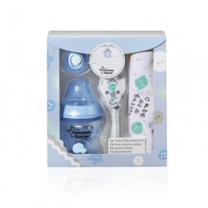 طقم هدايا كلوزر تو نيتشر لتغذية للاطفال من تومي تيبي, أزرق – Tommee Tippee Closer To Nature Gift Set, Blue